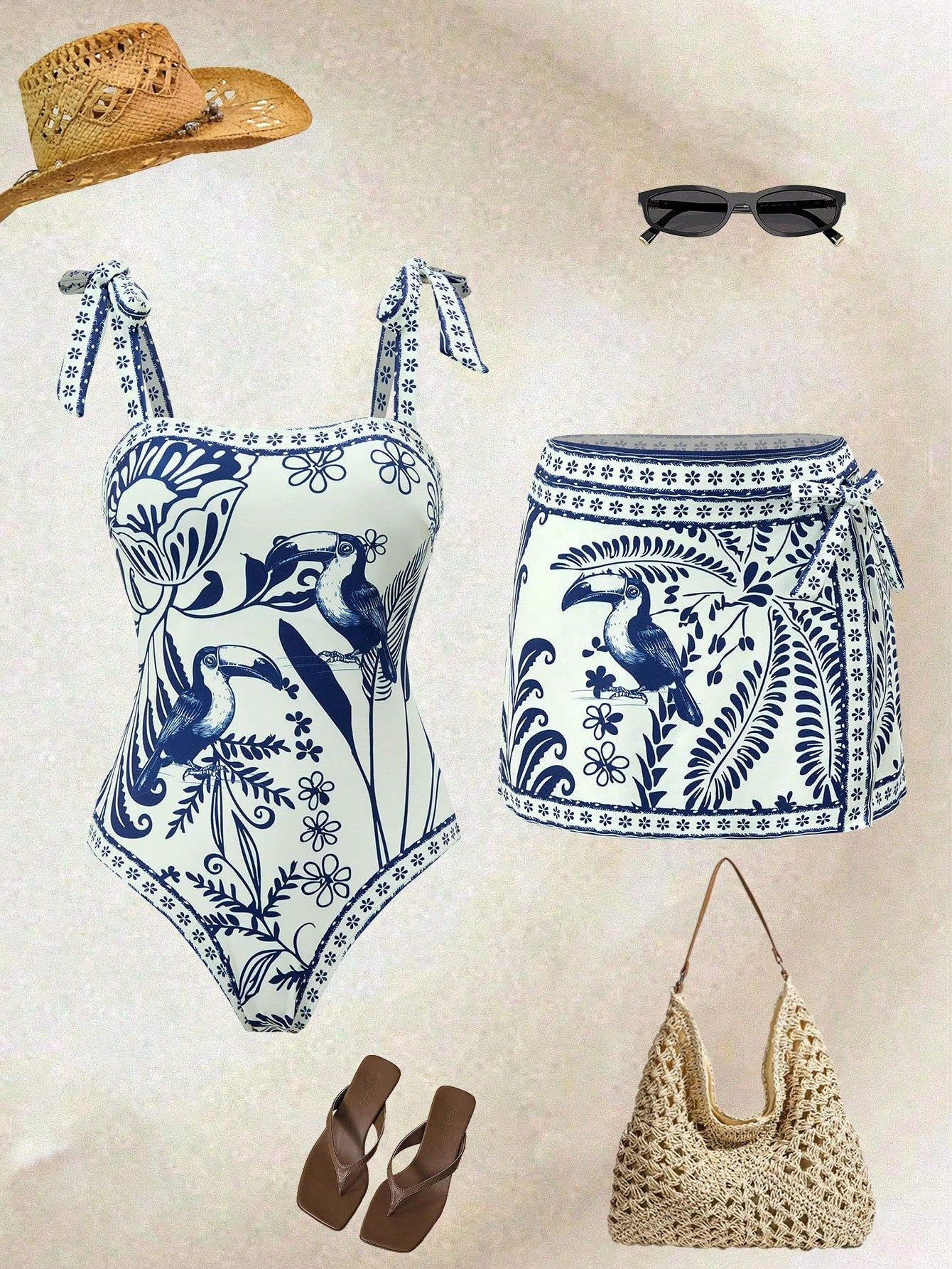 Conjunto Luxo Maiô + Saia Samira