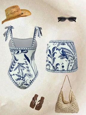 Conjunto Luxo Maiô + Saia Samira