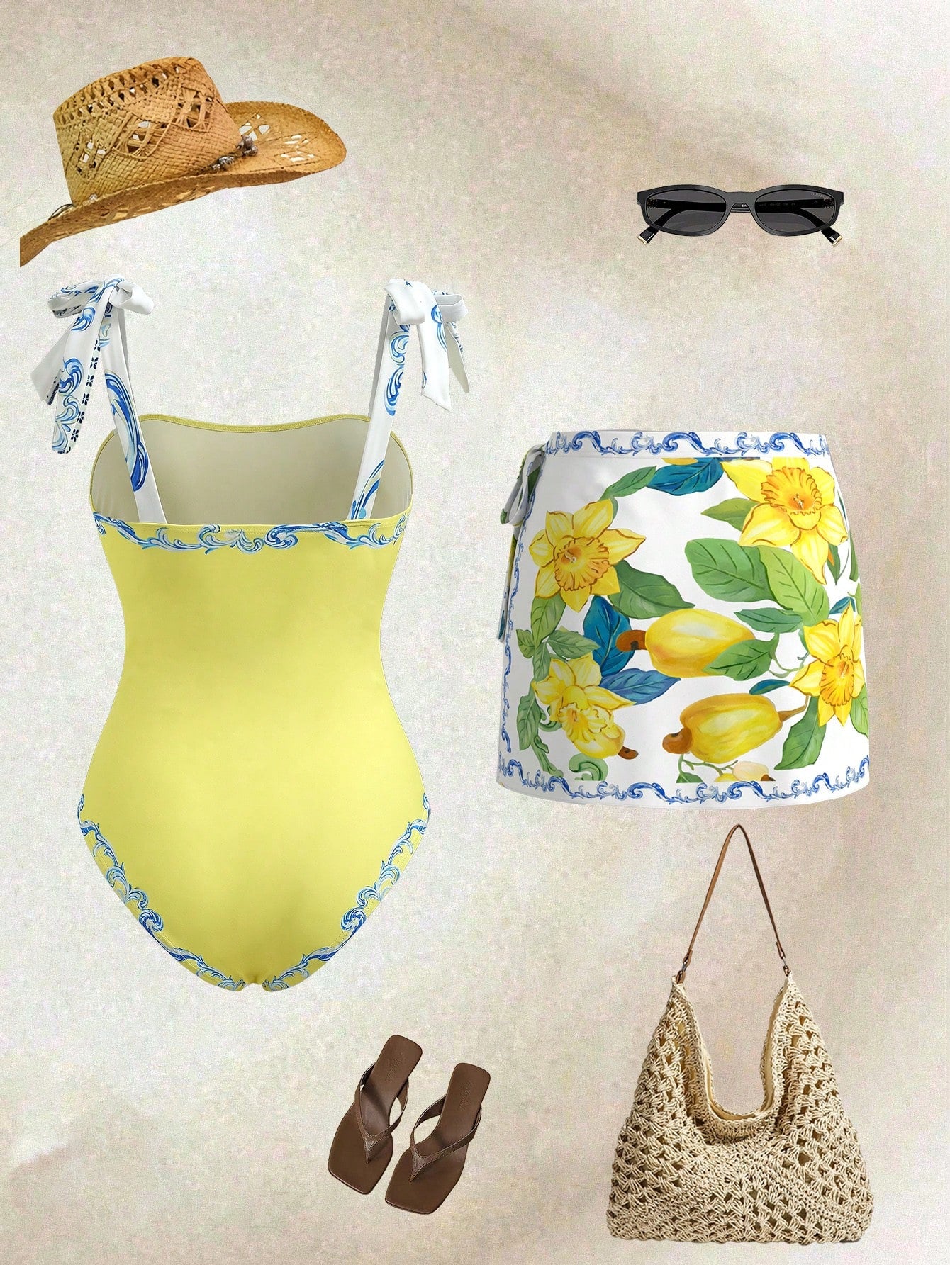 Conjunto Luxo Maiô + Saia Samira