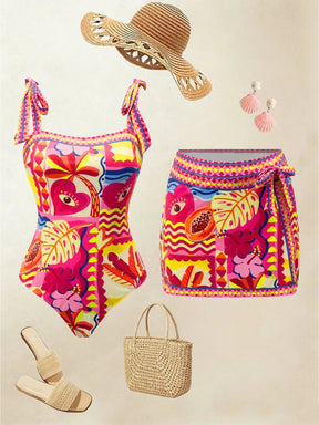 Conjunto Luxo Maiô + Saia Samira