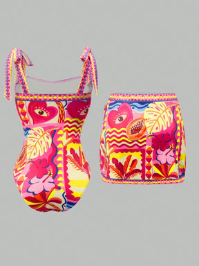 Conjunto Luxo Maiô + Saia Samira