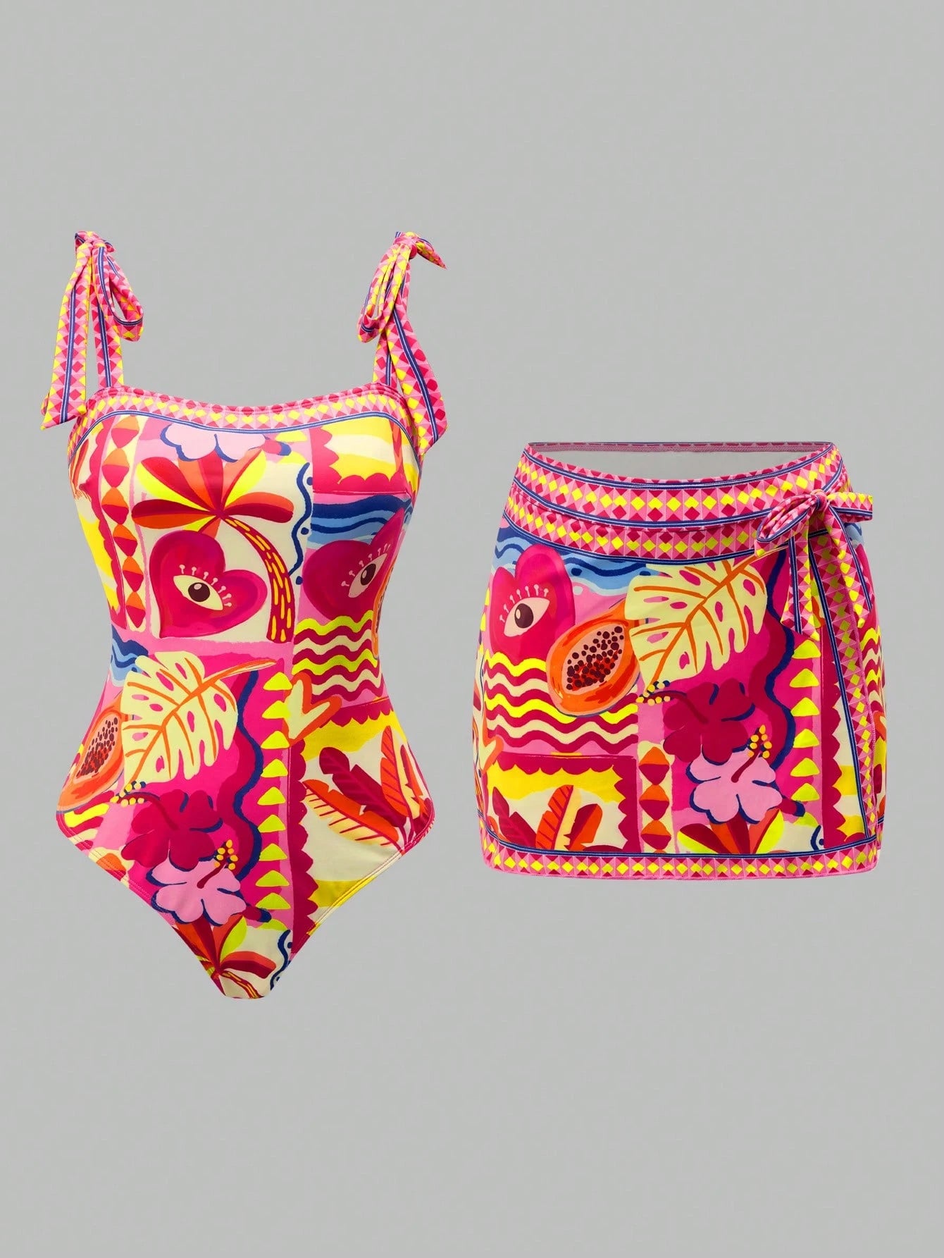 Conjunto Luxo Maiô + Saia Samira