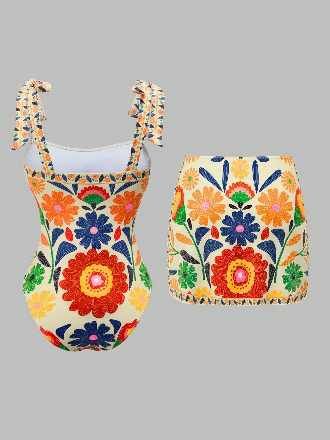 Conjunto Luxo Maiô + Saia Samira