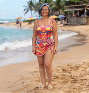 Conjunto Luxo Maiô + Saia Samira